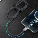 Recci RTC-P08CC Type-C to Type-C PD 100W 5A Hızlı Şarj Naylon Örgü Tasarım Şarj ve Data Kablosu 1.5M - 7
