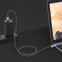 Recci RTC-P08CC Type-C to Type-C PD 100W 5A Hızlı Şarj Naylon Örgü Tasarım Şarj ve Data Kablosu 1.5M - 8