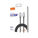 Recci RTC-P08CC Type-C to Type-C PD 100W 5A Hızlı Şarj Naylon Örgü Tasarım Şarj ve Data Kablosu 1.5M - 10