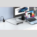 Wiwu A821CH 8in1 Hub Bağlantı İstasyonlu Notebook Laptop Standı PD3.0/USB3.0/RJ45 (1000Mbps)/SD/TF/HDMI (4K@30Hz) - 7