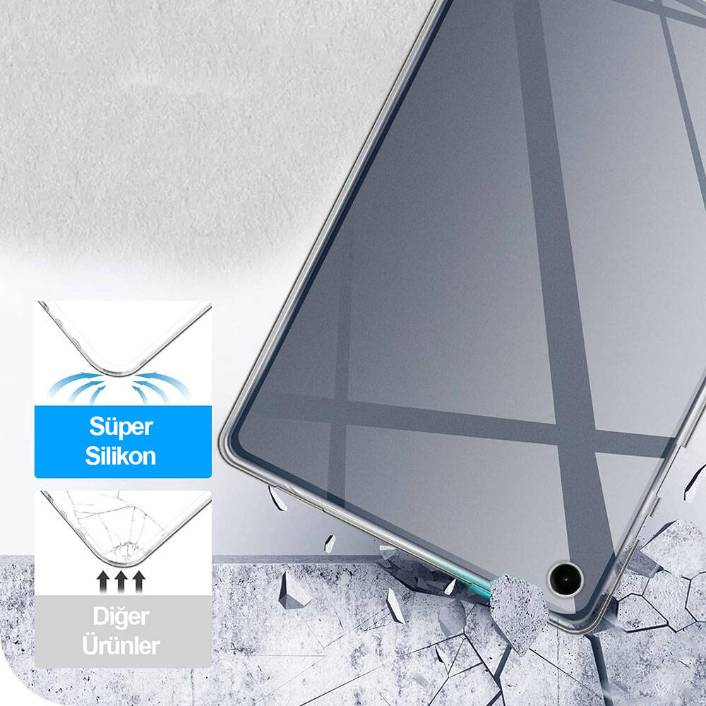 Samsung Galaxy Tab A9 Plus Uyumlu Kılıf Zore Tablet Süper Silikon Kapak - 4