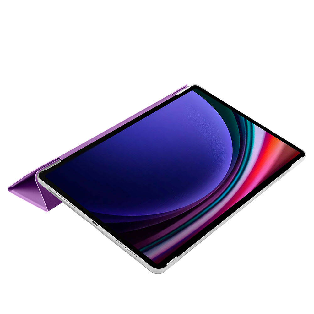 Samsung Galaxy Tab S9 FE Plus Uyumlu Zore Smart Cover Standlı 1-1 Kılıf - 16