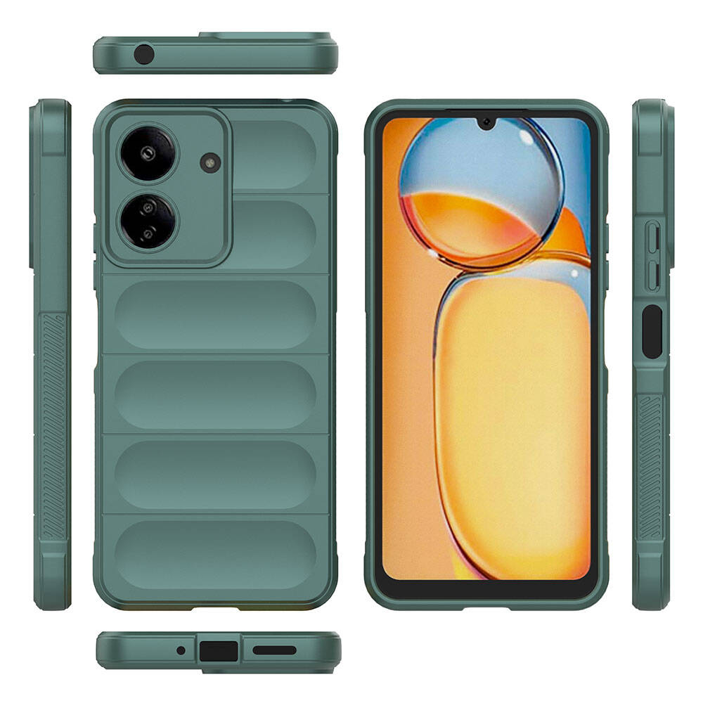 Xiaomi Redmi 13C Uyumlu Kılıf Esnek TPU Oyuklu Arka Yüzey Tasarımlı Zore Etnik Silikon Kapak - 39