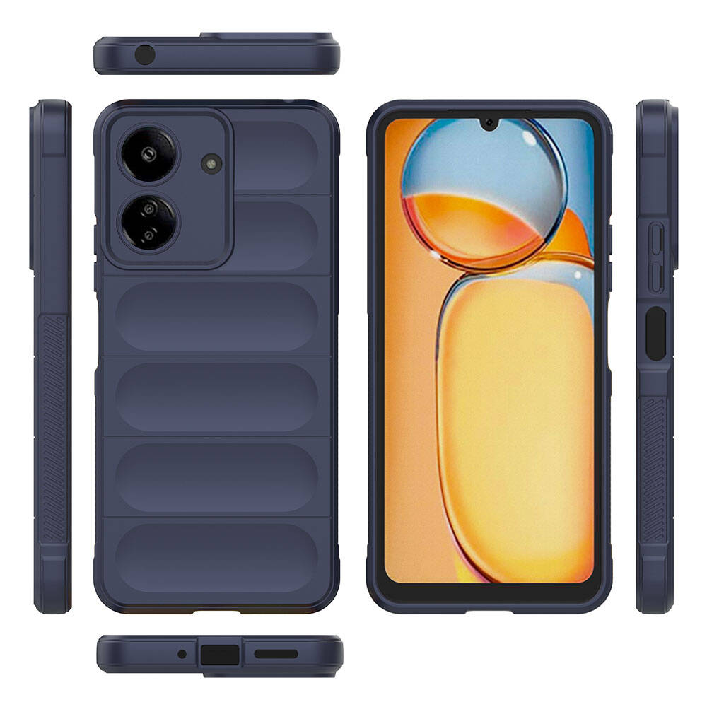 Xiaomi Redmi 13C Uyumlu Kılıf Esnek TPU Oyuklu Arka Yüzey Tasarımlı Zore Etnik Silikon Kapak - 40