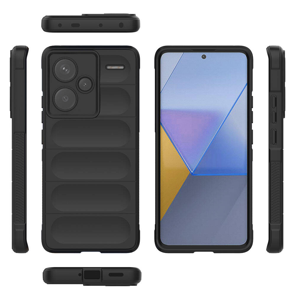 Xiaomi Redmi Note 13 Pro Plus 5G Uyumlu Kılıf Esnek TPU Oyuklu Arka Yüzey Tasarımlı Zore Etnik Silikon Kapak - 4