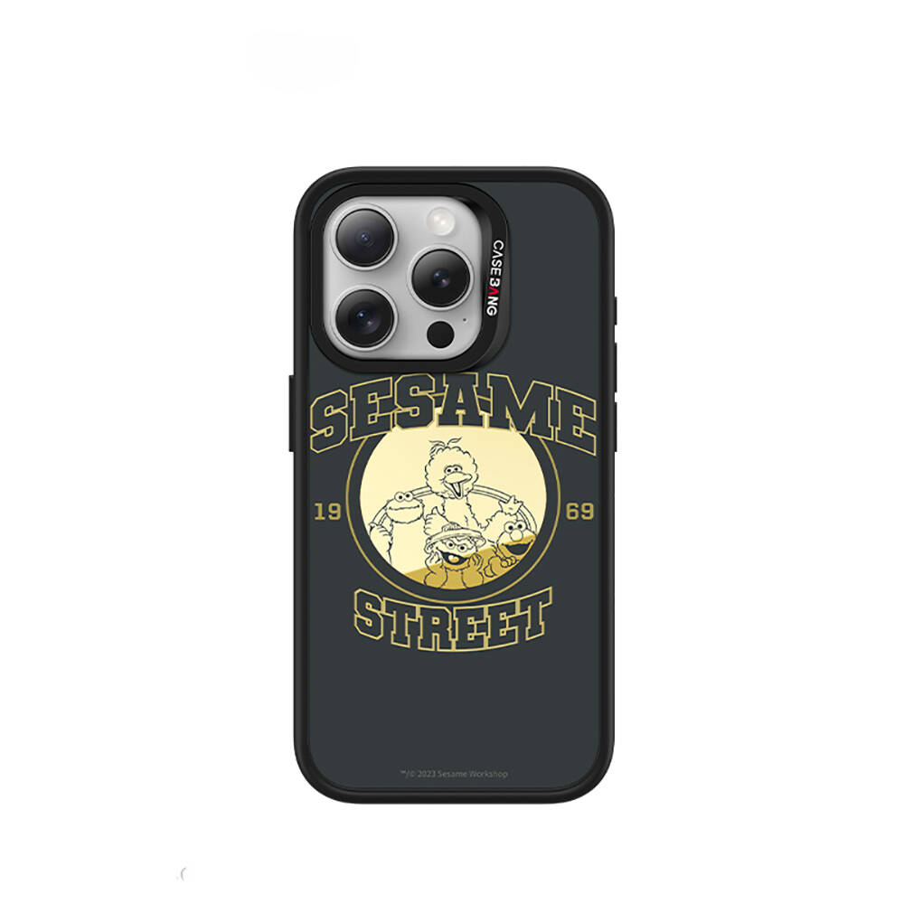 Apple iPhone 15 Pro Uyumlu M-safe Şarj Özellikli Casebang Sesame Street Serisi Mıknatıslı Arka Panel - 1