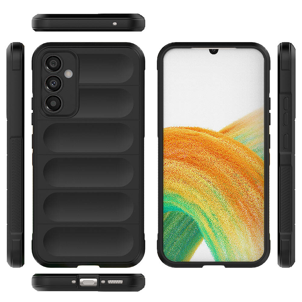 Samsung Galaxy A34 Uyumlu Kılıf Esnek TPU Oyuklu Arka Yüzey Tasarımlı Zore Etnik Silikon Kapak - 1