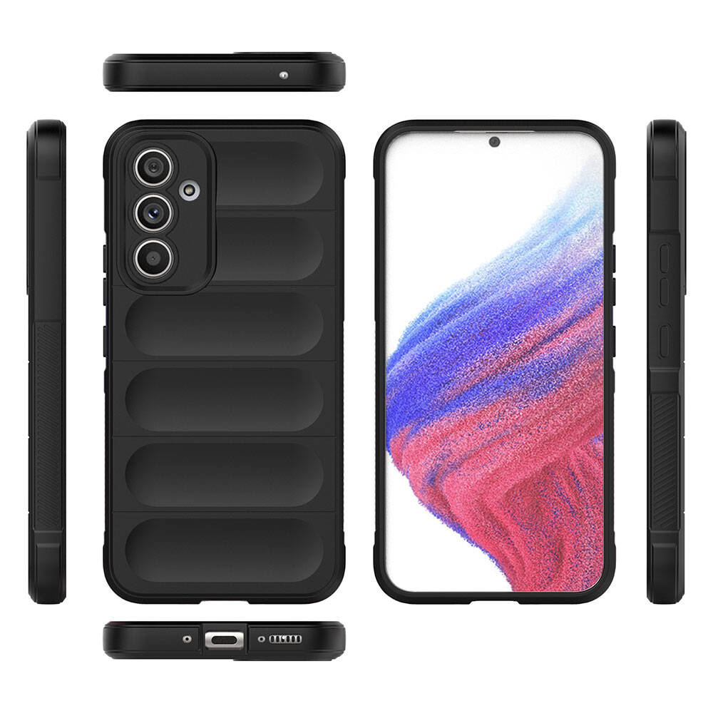 Samsung Galaxy A54 Uyumlu Kılıf Esnek TPU Oyuklu Arka Yüzey Tasarımlı Zore Etnik Silikon Kapak - 1
