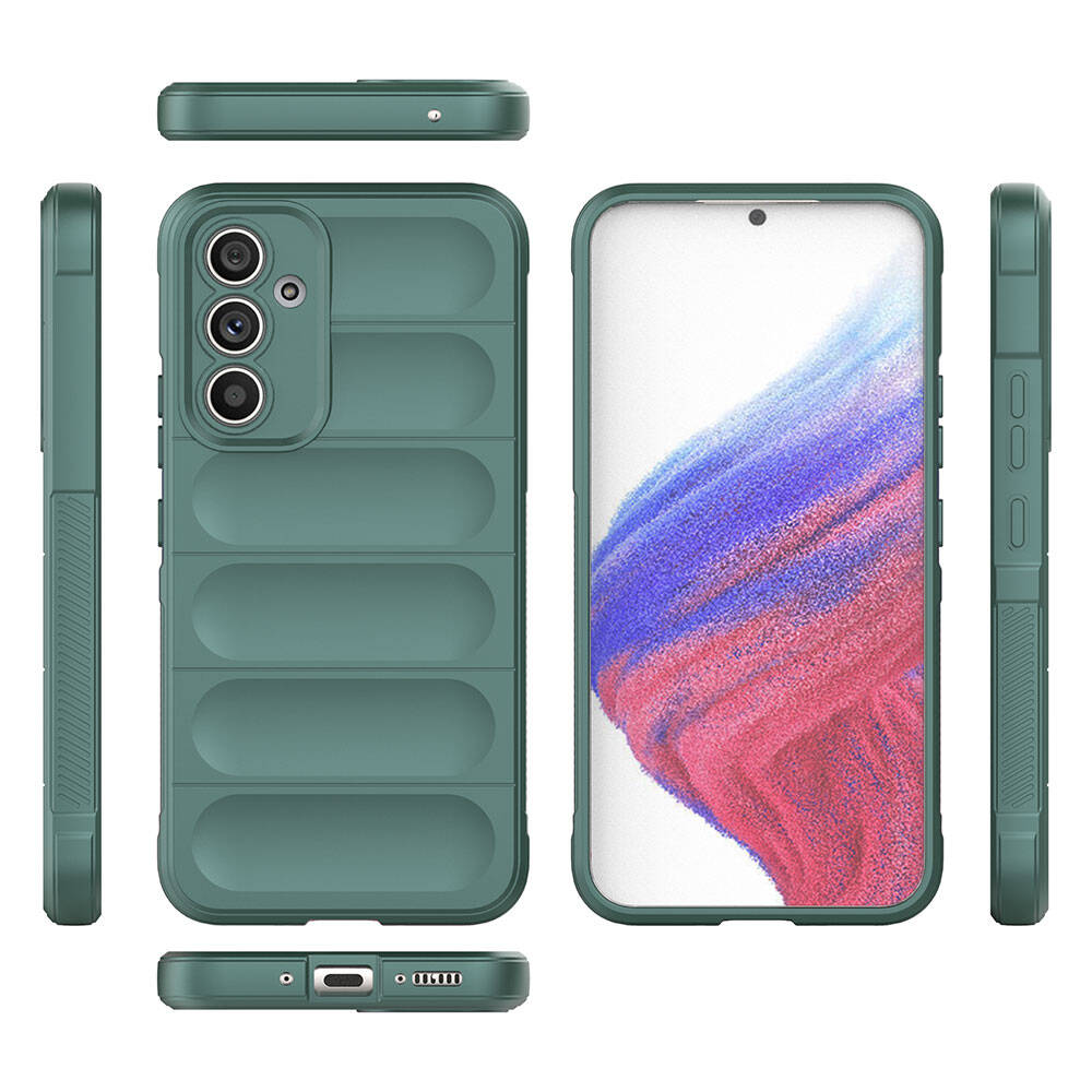 Samsung Galaxy A54 Uyumlu Kılıf Esnek TPU Oyuklu Arka Yüzey Tasarımlı Zore Etnik Silikon Kapak - 3