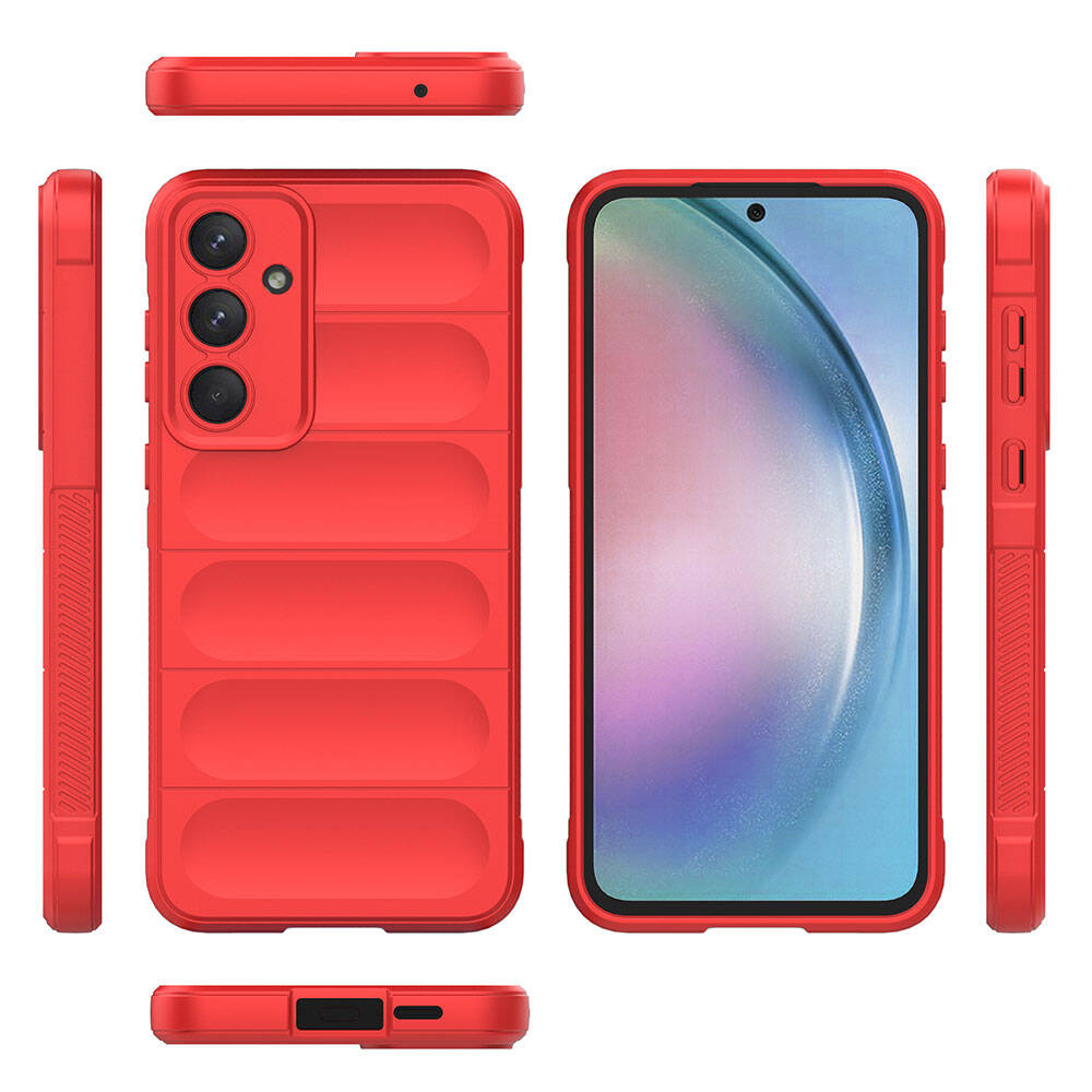 Samsung Galaxy A55 Uyumlu Kılıf Esnek TPU Oyuklu Arka Yüzey Tasarımlı Zore Etnik Silikon Kapak - 10