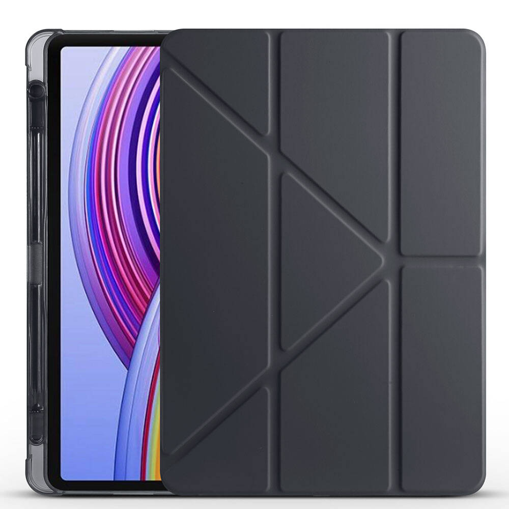 Xiaomi Redmi Pad Pro Uyumlu Kılıf Zore Tri Folding Kalem Bölmeli Standlı Kılıf - 1