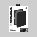 Apple iPad Air 11 2024 Uyumlu Kılıf SkinArma Kabartma Baskı Tasarımlı 360 Tam Koruma Arkası Şeffaf Standlı Gamma Kılıf - 11