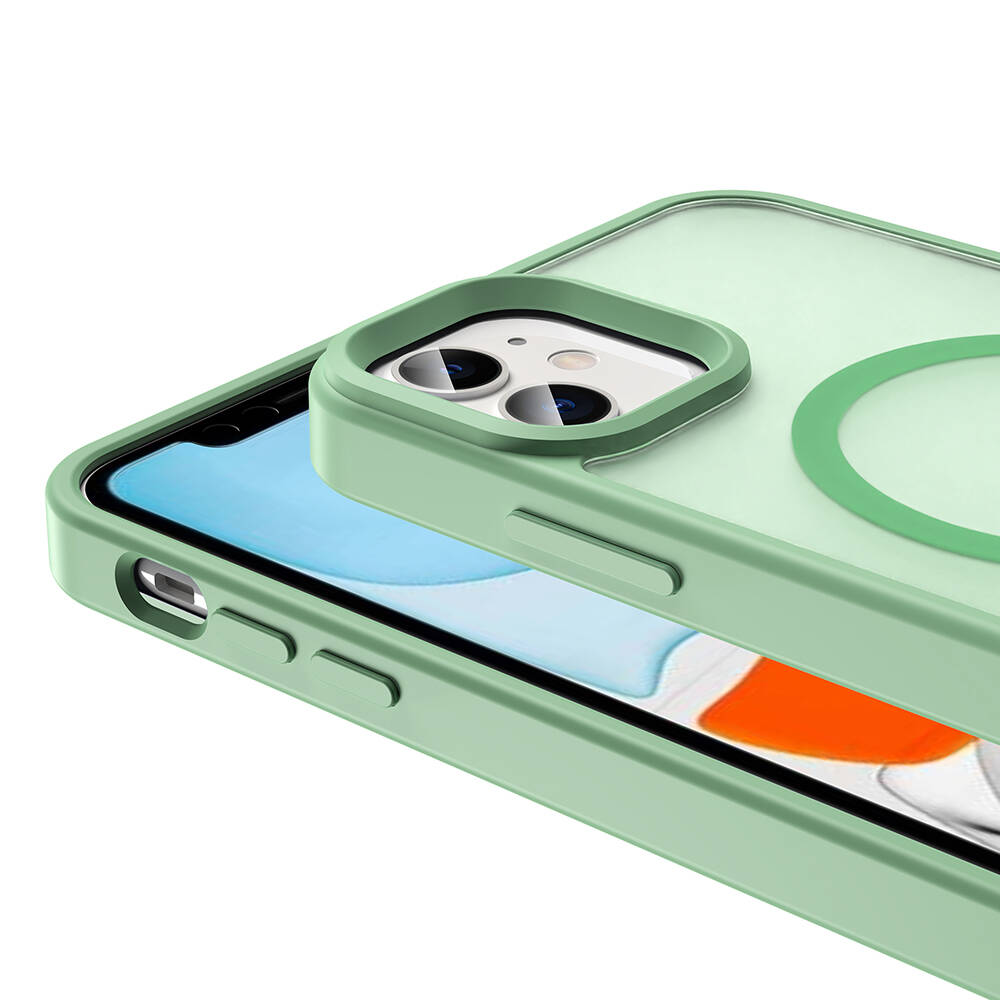 Apple iPhone 12 Uyumlu Kılıf Magsafe Şarj Özellikli Mat Arka Yüzey Zore Sio Kapak - 11