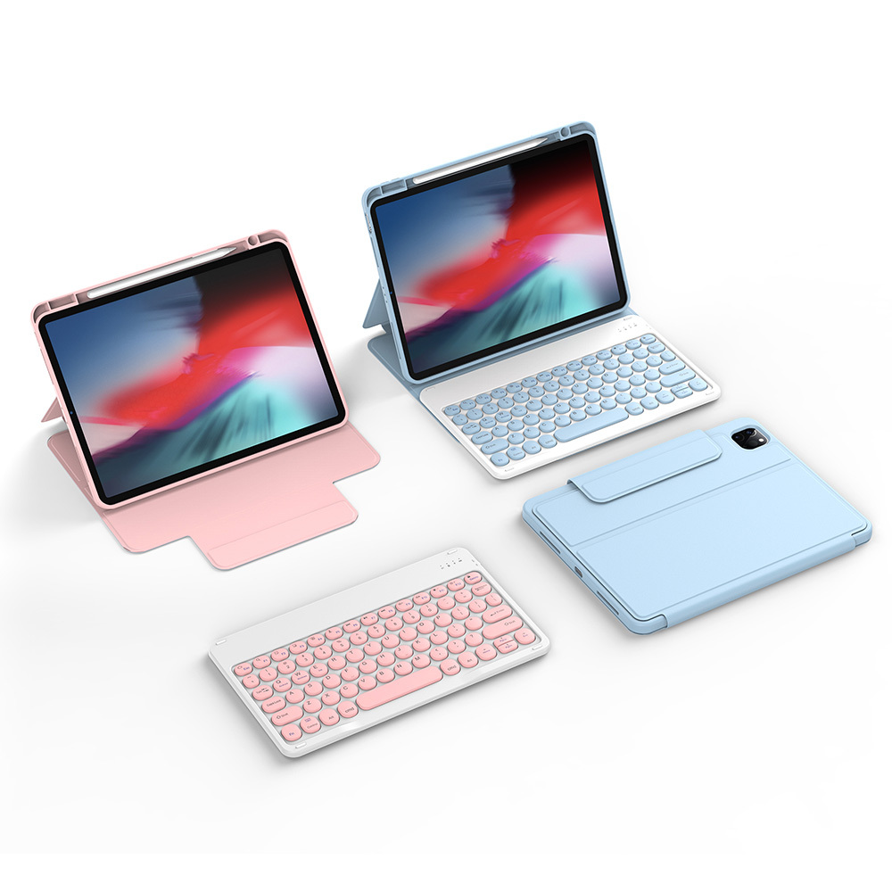 Apple iPad Air 10.9 2022 (5.Nesil) Uyumlu Wiwu Protective Gizli Kalem Bölmeli Klavyeli Kılıf - 6