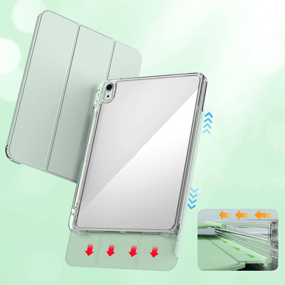 ​Apple iPad Air 11 2024 Uyumlu Kılıf Magnetik Ayrılabilen Airbagli Zore Sliding Tablet Kılıfı - 11
