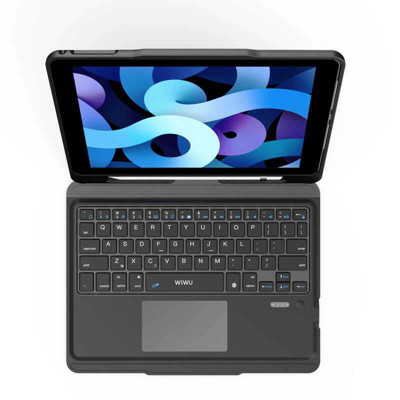 Apple iPad Air 11 2024 Uyumlu Wiwu Keyboard Folio Kablosuz Klavyeli Kılıf - 8