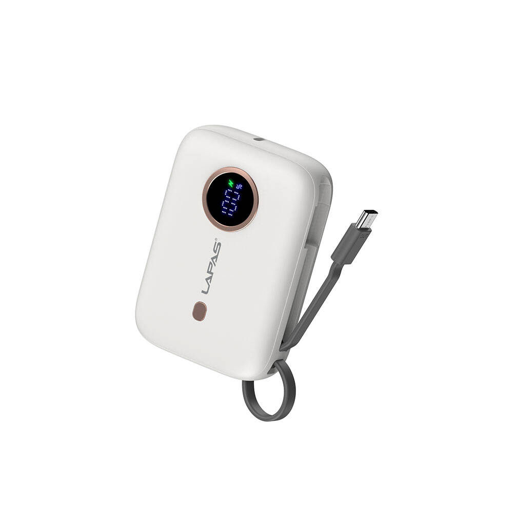 Lapas LP-PW001 Dijital LED Göstergeli Type-C Kablolu Taşınabilir Powerbank 10.000mAh - 2