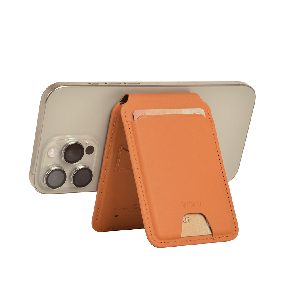 Wiwu MW-005 Magnetik Standlı Kartlık Qi Kablosuz Şarj Uyumlu FindMy Özellikli Mag Wallet - 8