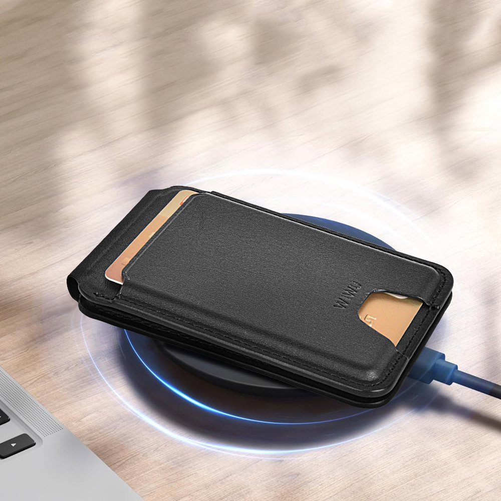 Wiwu MW-005 Magnetik Standlı Kartlık Qi Kablosuz Şarj Uyumlu FindMy Özellikli Mag Wallet - 11