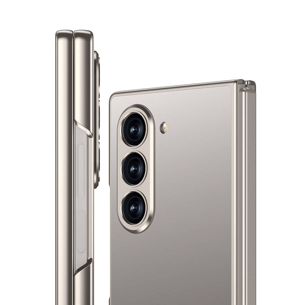 Samsung Galaxy Z Fold 6 Uyumlu Kılıf Titanyum Metal Tasarımlı Zore Kıpta Caz Kapak - 2
