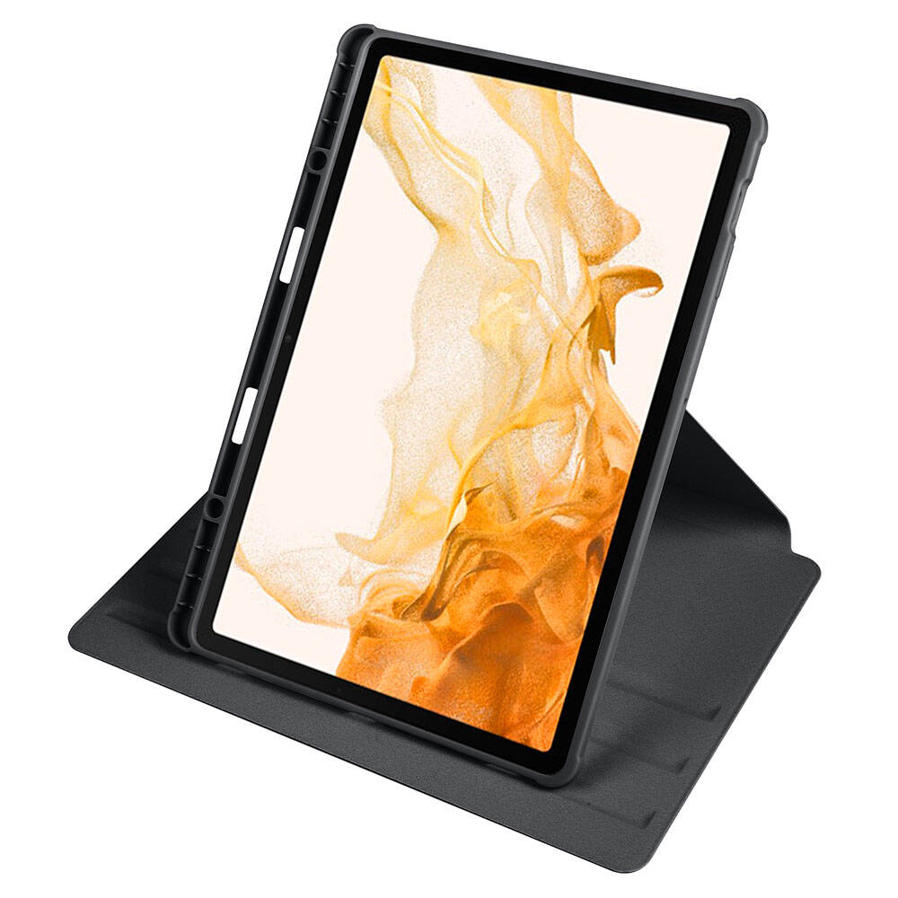 Samsung Galaxy Tab S10 Plus Uyumlu Kılıf Zore Termik Kalem Bölmeli Dönebilen Standlı Kılıf - 6