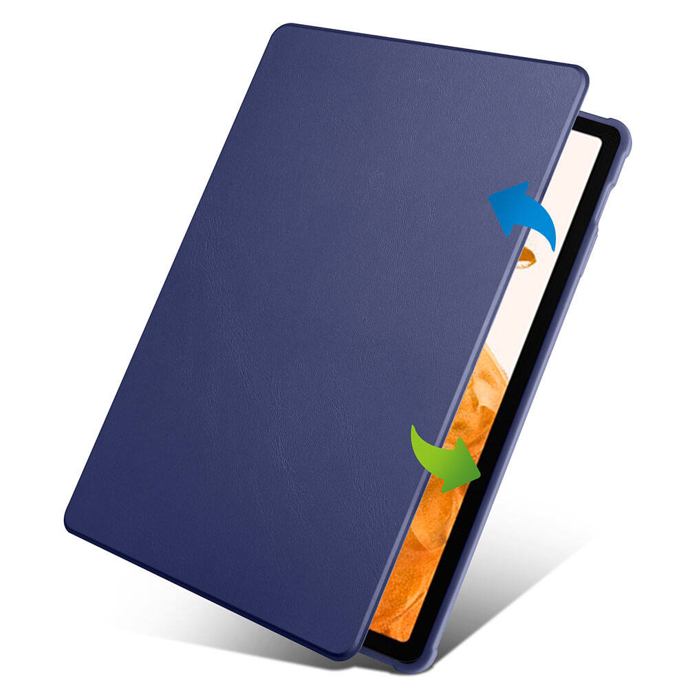 Samsung Galaxy Tab S10 Plus Uyumlu Kılıf Zore Termik Kalem Bölmeli Dönebilen Standlı Kılıf - 17