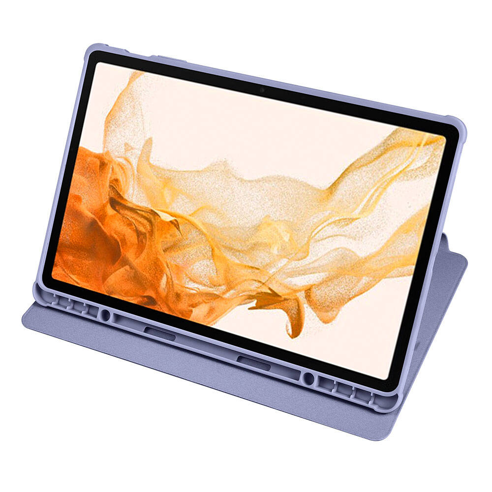 Samsung Galaxy Tab S10 Plus Uyumlu Kılıf Zore Termik Kalem Bölmeli Dönebilen Standlı Kılıf - 21