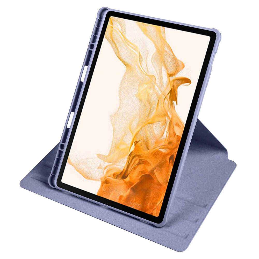 Samsung Galaxy Tab S10 Plus Uyumlu Kılıf Zore Termik Kalem Bölmeli Dönebilen Standlı Kılıf - 28
