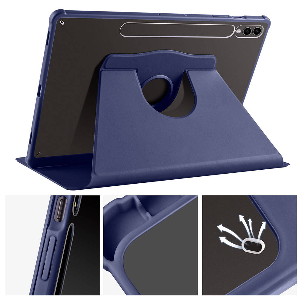 Samsung Galaxy Tab S10 Plus Uyumlu Kılıf Zore Termik Kalem Bölmeli Dönebilen Standlı Kılıf - 30