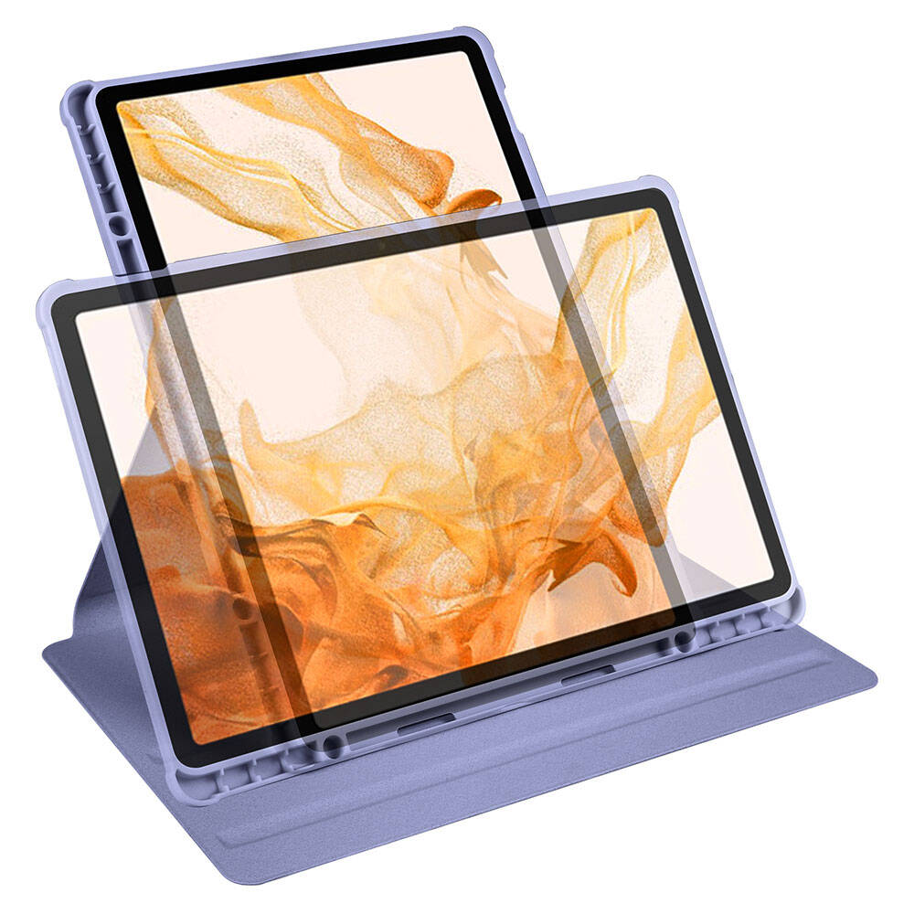 Samsung Galaxy Tab S10 Plus Uyumlu Kılıf Zore Termik Kalem Bölmeli Dönebilen Standlı Kılıf - 48