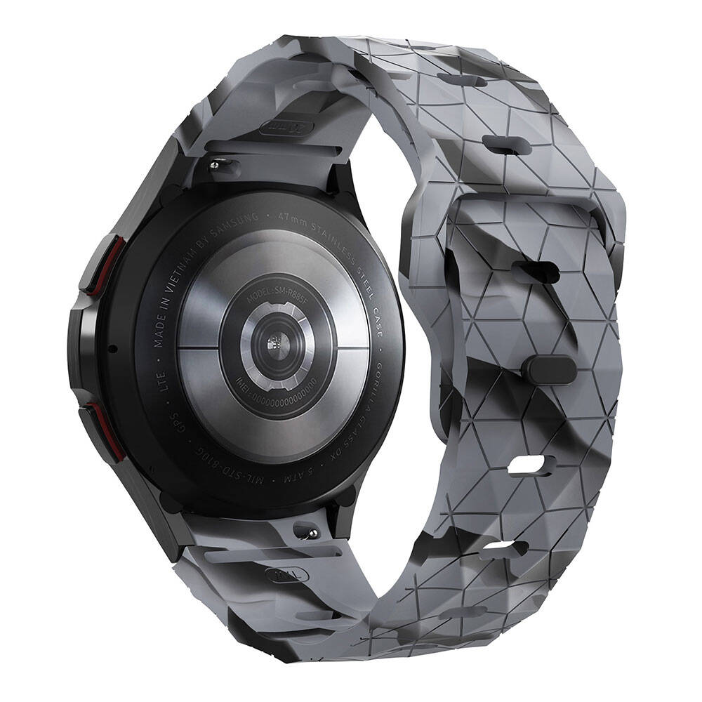 Galaxy Waych 5 44mm Zore KRD-116 20mm Futbol Desenli Spor Tasarımlı Silikon Kordon - 32