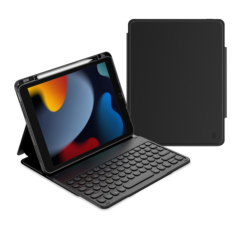 Apple iPad 10.2 2021 (9.Nesil) Uyumlu Wiwu Protective Gizli Kalem Bölmeli Klavyeli Kılıf - 4