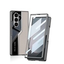 Samsung Galaxy Z Fold 6 Uyumlu Kılıf Ultra İnce Kamera Korumalı PC + Deri Arka Yüzey Zore Kıpta Poligan Kapak - 1