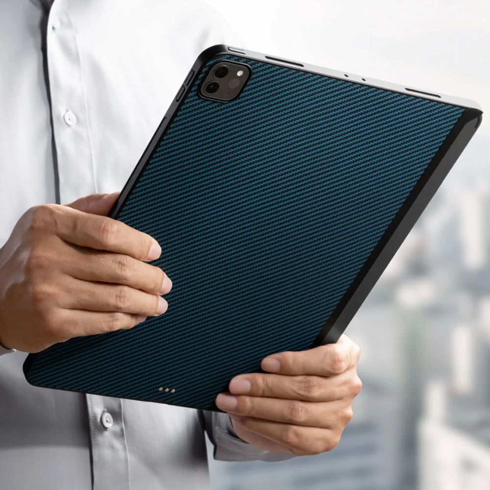 Apple iPad Pro 11 2020 (2.Nesil) Uyumlu Kılıf Aramid Fiber Pitaka Ultra-Slim Classic Serisi Tablet Kapak - 2