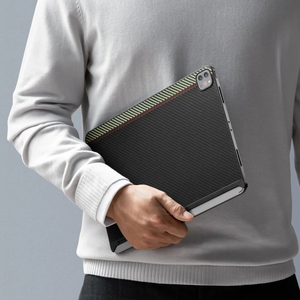Apple iPad Pro 11 2020 (2.Nesil) Uyumlu Kılıf Aramid Fiber Pitaka Ultra-Slim Classic Serisi Tablet Kapak - 11