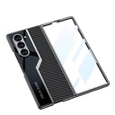 Samsung Galaxy Z Fold 6 Uyumlu Kılıf Ultra İnce Kamera Korumalı PC + Karbon Fiber Tasarımlı Arka Yüzey Zore Kıpta Poligan Kapak - 1