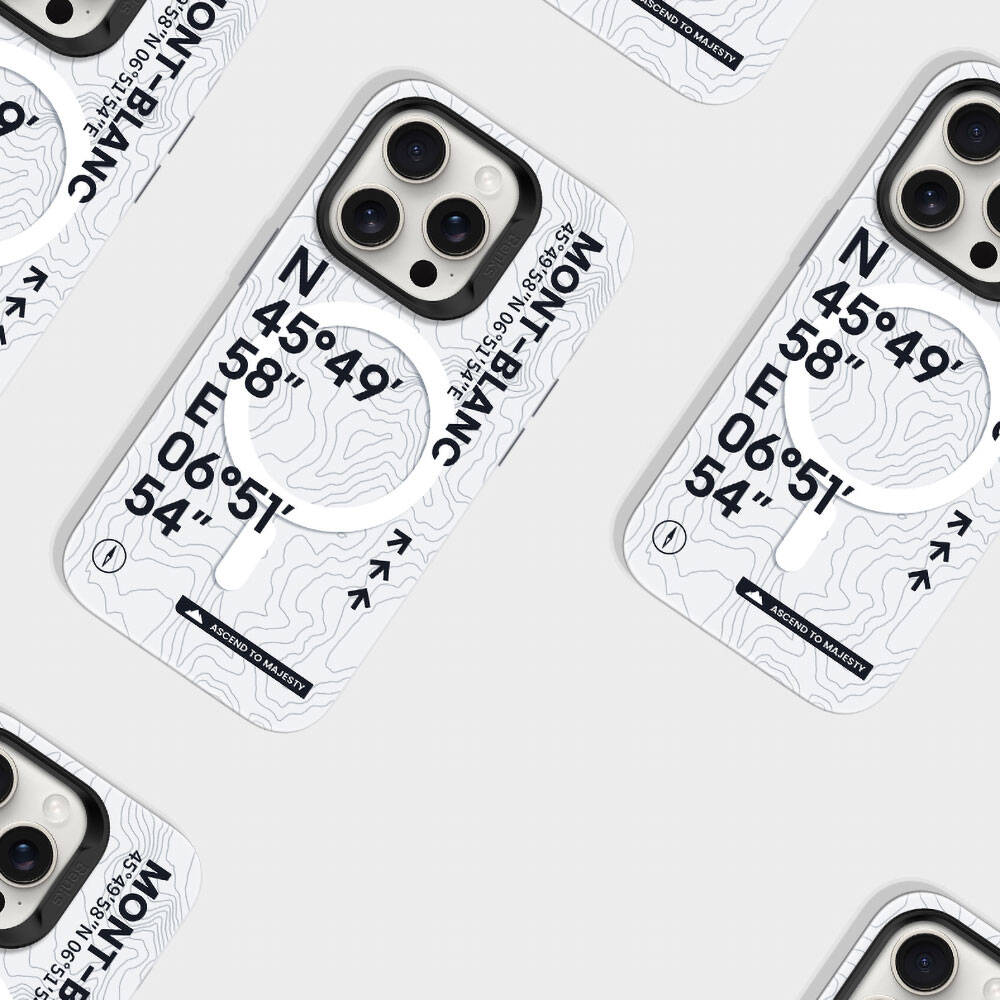 Apple iPhone 14 Pro Uyumlu Kılıf Magsafe Şarj Özellikli Koordinat Yazı Desenli Benks Summit Serisi Kapak - 2