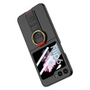 Samsung Galaxy Z Flip 6 Uyumlu Kılıf Kamera Korumalı Yüzüklü Karbon Tasarımlı Zore Flip Ring Kıpta Kapak - 1