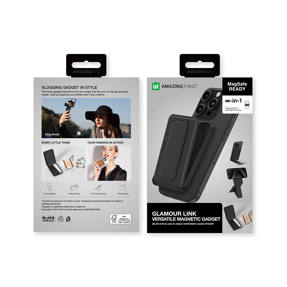 Amazingthing Glamour Link Fonksiyonel Çok Yönlü Grip Standlı Magnetik Kartlık - 13