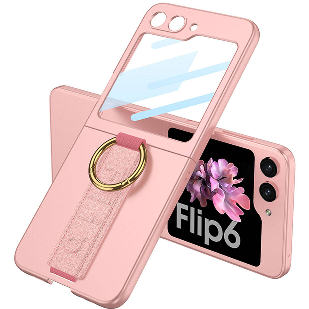 Samsung Galaxy Z Flip 6 Uyumlu Kılıf Kamera Korumalı Yüzüklü Zore Flip Ring Kıpta Kapak - 3