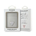 Guess Orjinal Lisanslı 2 Hazneli Üçgen Logolu Deri Magnetik Kartlık - 6
