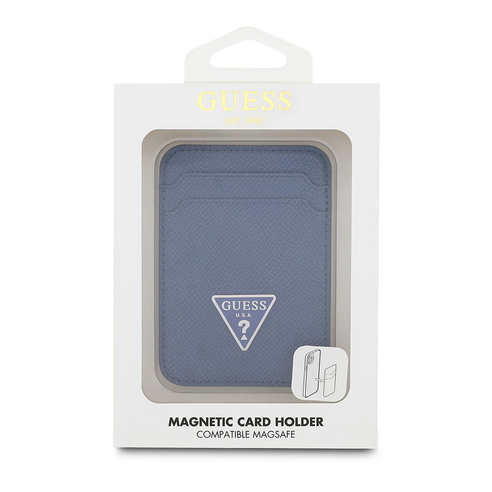 Guess Orjinal Lisanslı 2 Hazneli Üçgen Logolu Deri Magnetik Kartlık - 12