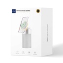 Wiwu Wi-W022 Kablosuz Şarj Standlı Ambiyans Işıklı Bluetooth Speaker Hoparlör - 5