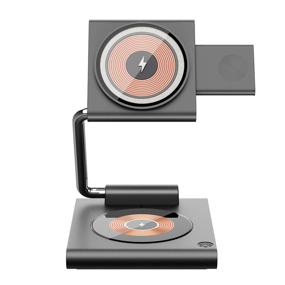 Wiwu Wi-W023 Geek 3in1 Hareketli Başlık Kablosuz Şarj Standı - 2