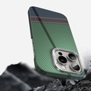 Apple iPhone 16 Pro Max Kılıf Magsafe Şarj Özellikli Karbon Fiber Tasarımlı Benks Passion Green ArmorAir Kevlar Kapak - 4