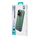 Apple iPhone 16 Pro Max Kılıf Magsafe Şarj Özellikli Karbon Fiber Tasarımlı Benks Passion Green ArmorAir Kevlar Kapak - 5