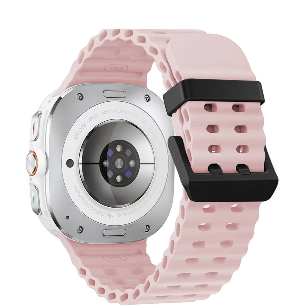Samsung Galaxy Watch Ultra 47mm Uyumlu Zore KRD-118 Tırtıklı Tasarım Silikon Kordon - 1