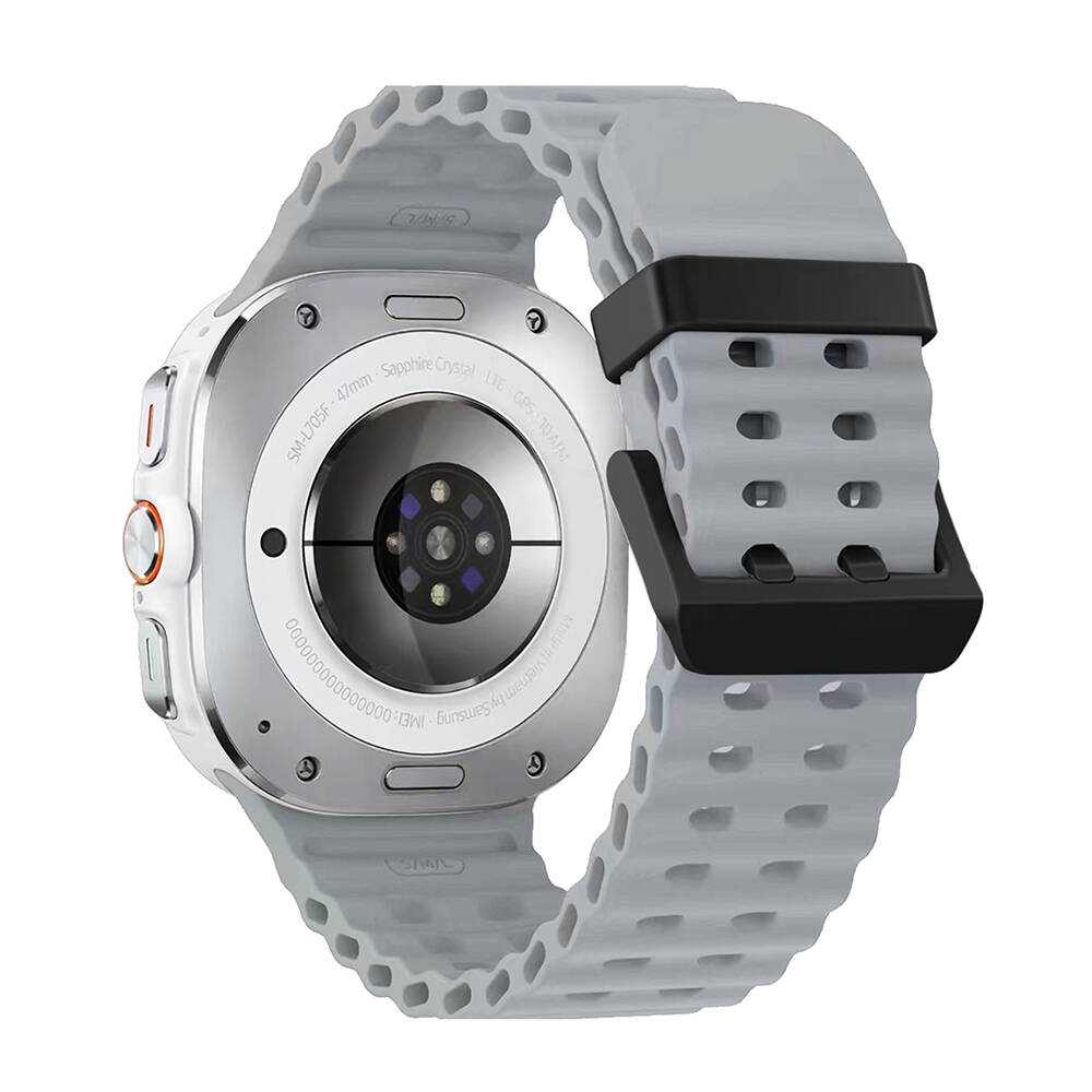 Samsung Galaxy Watch Ultra 47mm Uyumlu Zore KRD-118 Tırtıklı Tasarım Silikon Kordon - 2