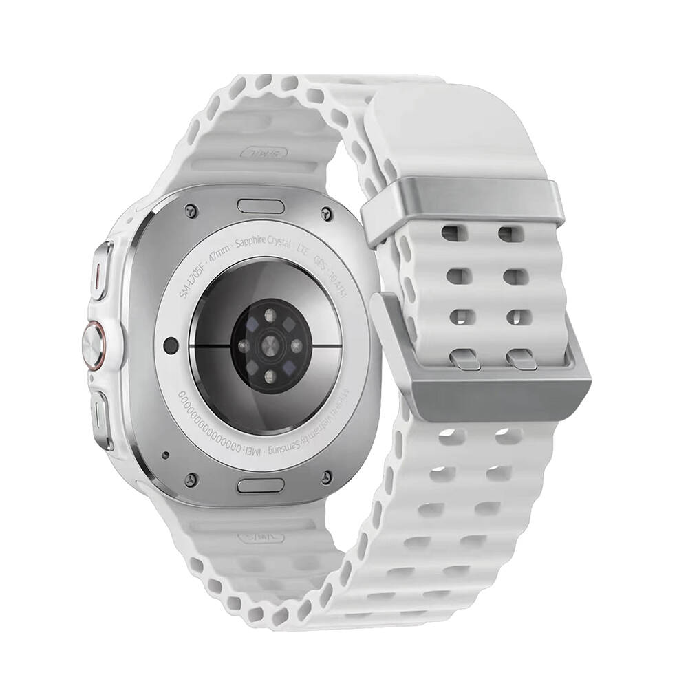 Samsung Galaxy Watch Ultra 47mm Uyumlu Zore KRD-118 Tırtıklı Tasarım Silikon Kordon - 3