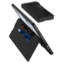 Samsung Galaxy Z Fold 6 Uyumlu Suni Deri Tasarımlı Kalem Bölmeli Zore Kıpta Kartlıklı Standlı Kapak - 1